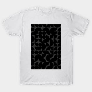 Black Colored Geometric Pattern - Shapes #5 T-Shirt